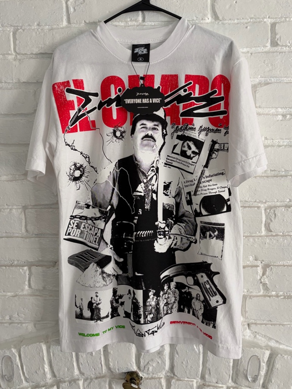 Men’s evil vice el chapo t shirt size small brand new with tags